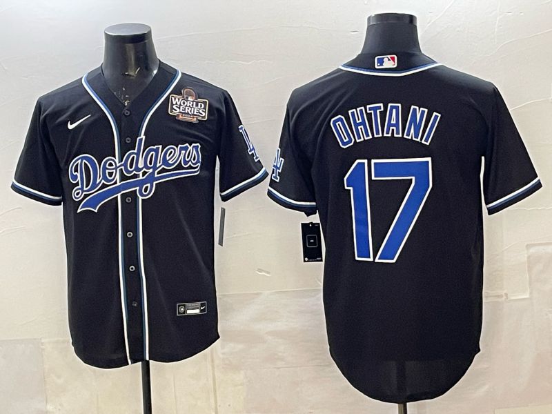Men 2025 Los Angeles Dodgers #17 Ohtani Black Nike MLB Jersey style 092